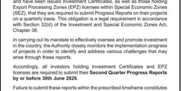 Tanzania Tightens Investment Oversight with Mandatory Quarterly Reporting